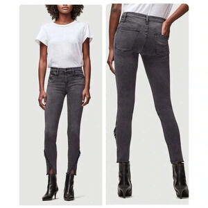 FRAME Quinby Le High Raw Triangle Hem Skinny Jeans Size 26